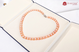 Chuỗi Ngọc trai Love Size 10mm - màu hồng cam
